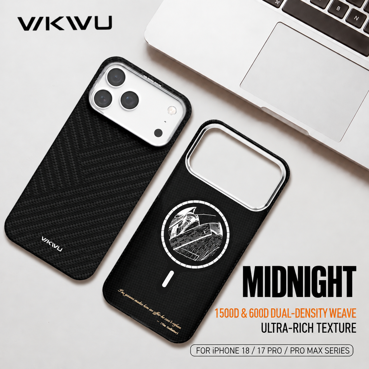 Midnight Black Aramid Fiber Case